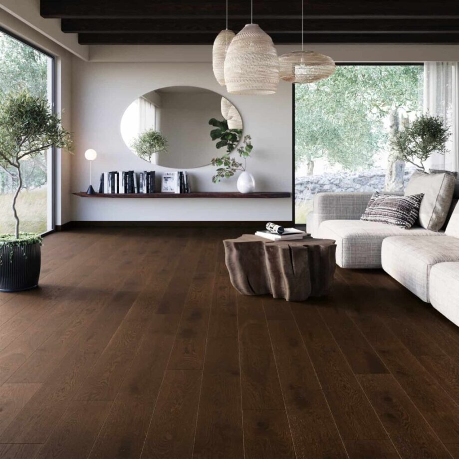 Baltic wood Natural Engineered Wood Floors Style Super Rustic Oak Dark choc & Dark choc